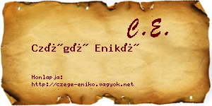 Czégé Enikő névjegykártya
